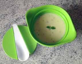Soupe de courgettes au Chavroux