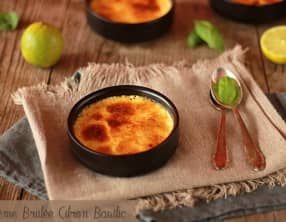 Crème Brûlée Citron Vert et Basilic