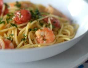 Spaghettis aux scampis