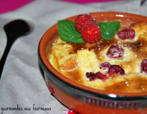 Sabayon mentholé aux framboises et au quatre quarts