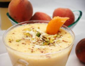 cappuccino glacé de pêches