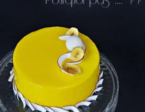 Entremet banane, coco, citron vert