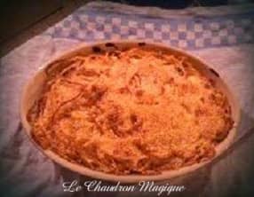 Gratin de pâtes au Gorgonzola.
