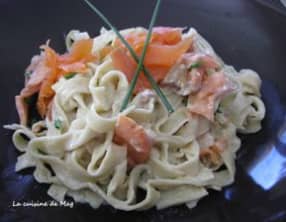 Tagliatelles saumon et thon