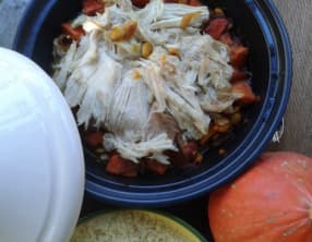 Tajine de raie au potimarron et aux amandes