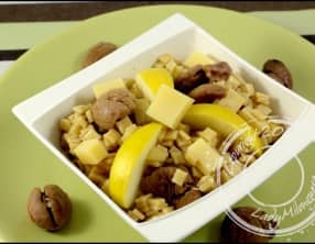 Salade de crozets aux pommes, marrons et Comté