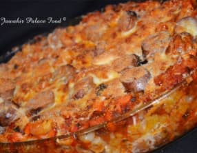 Gratins de Riccioli et saucisse fraiche