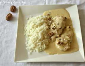 Escalopes de poulet au camembert et aux noix