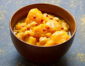 Fondue de courge butternut et rutabaga au safran