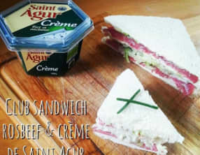 Club sandwich rosbeef crème de Saint Agur