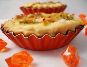 mini quiche à la ratatoille et au poulet