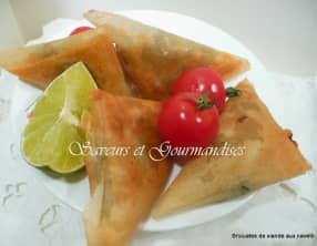 Briouates de viande aux navets
