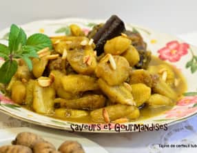 Tajine de cerfeuil tubéreux et sa sauce safranée