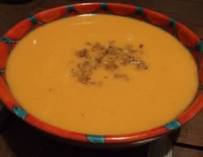 Velouté de coeurs de palmier à la tomate