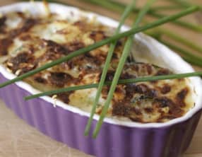 Gratins de courgettes au chèvre mozza et ciboulette