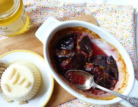 Figues rôties, pignons de pin, miel de lavande et pastis