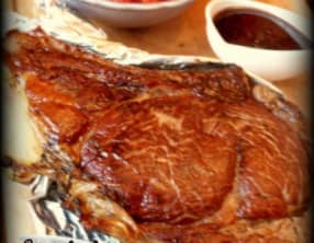 Côte de boeuf et son sirop d'os façon Arthur Le Caisne, confit de tomates