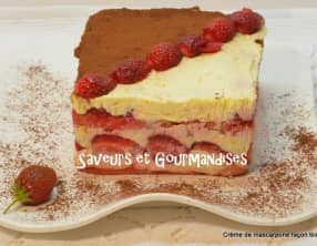 Mousse de mascarpone façon Tiramisu.