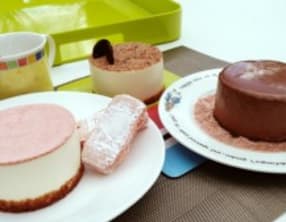 Bavarois poires sur Crumble biscuits rose de Reims