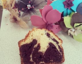 Cake marbré cacaoté
