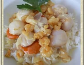 Noix de St-Jacques à la crème de Curry