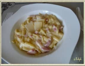 Macaroni à la carbonara façon risotto