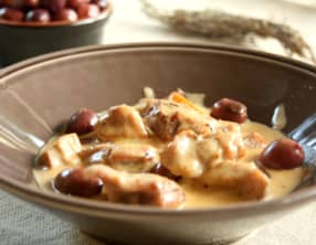 Collier de veau sauté aux olives