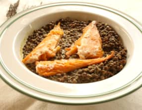 Haddock fumé aux lentilles