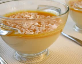 Panacotta au chocolat blanc coco