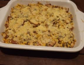 Gratin de polenta au poulet et maïs