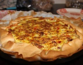 Quiche de poulet et pesto