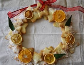 Sablés de Noël en couronne