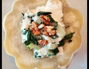 Pâtisson farci aux blettes et au Roquefort