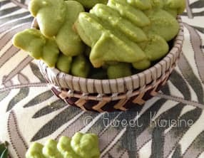 Les feuilles gourmandes sablées au matcha