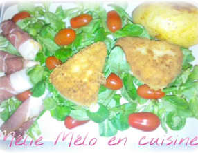 Reblochon pané et sa salade