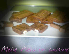 financiers au chocolat noir et aux Kinder