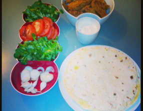 Fajitas au poulet croustillant épicé