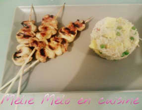 Brochette de poulet yakitori