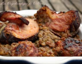 Porc fumé aux lentilles