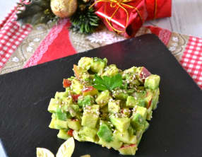 Tartare d'avocat, pomme et vanille