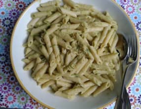 Pennes au citron et à la crème d’avocat