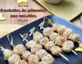 Brochettes de pétoncles aux noisettes