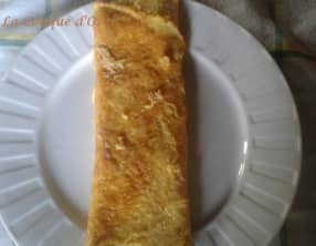 Omelette croustillante au parmesan et jambon