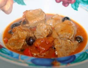 Sauté de veau aux olives