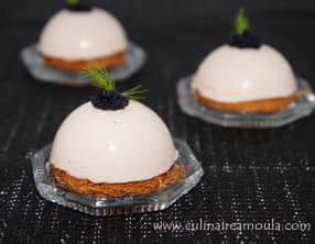 Dôme mousse crevettes et saumon frais