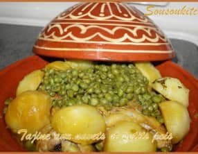 Tajine de Poulet, Navets et Petits Pois