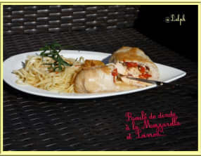 Roulé de dinde à la mozzarella et au poivron