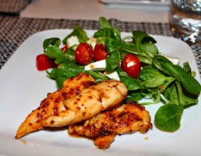 Poulet à la sauce miel-moutarde