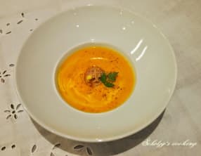 Velouté de potimarron au foie gras