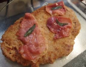 Escalopes de veau au jambon cru et à la sauge